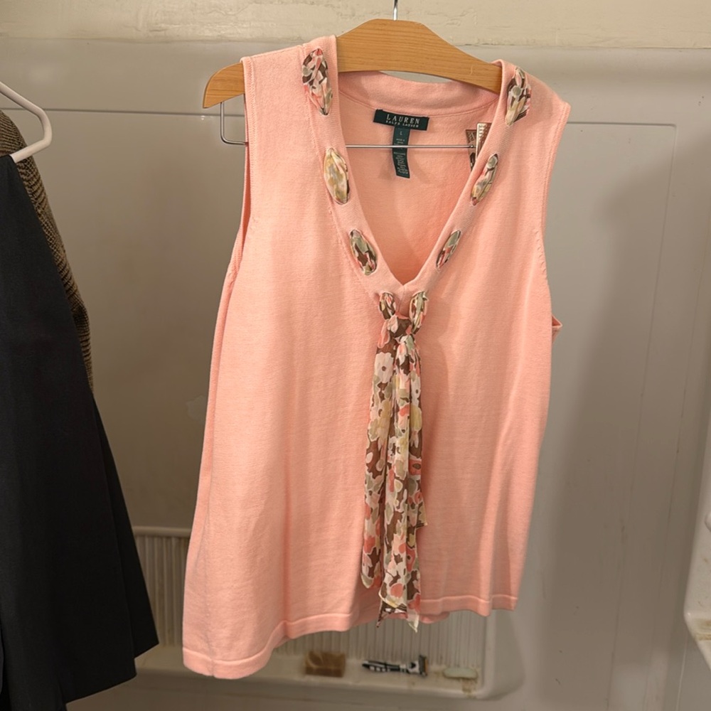 Ladies Ralph Lauren Pink Blouse/Top large